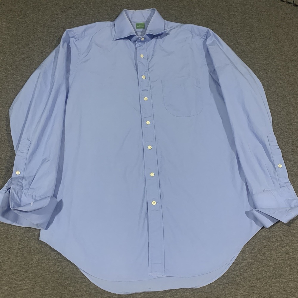 Sid Mashburn Men's Button-Up Shirt French Cuff 100% COTTON Size L (Chest 44")